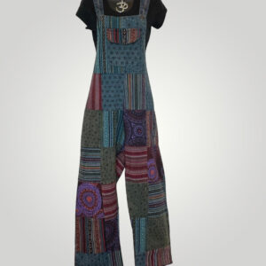Hippie Style Multi Patchwork Overalls