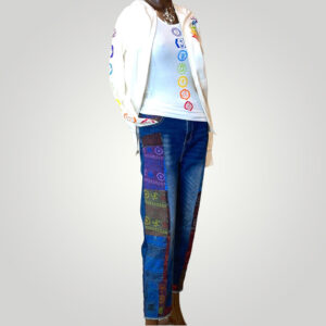 OM Patchwork Plus Capri Denim Jeans